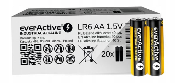 AA/LR6 everActive industriella alkaliska batterier 40 st