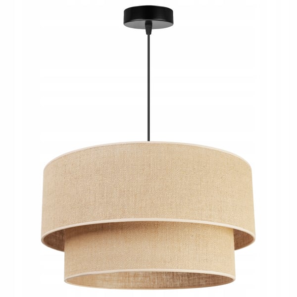 HÆNGELAMPE, LOFTKRONE, LAMPESKÆRM 45CM, JUTE
