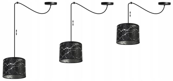Lofthængende lampe Spider lampeskærm sølv marmor