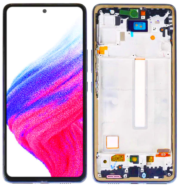 Samsung Galaxy A53 5G A536 LCD-skærm og berøringsskærm Incell sort ramme