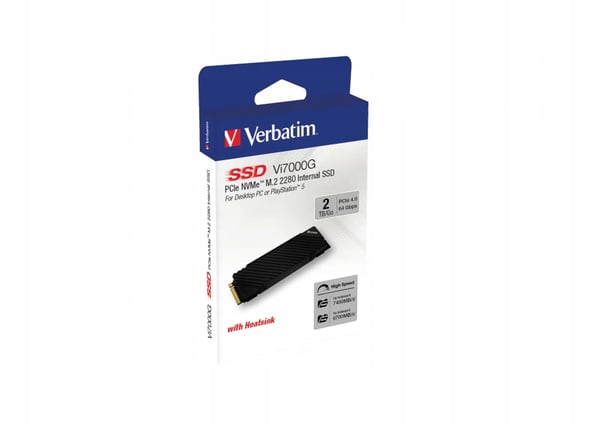 Verbatim Vi7000G 2TB M.2 2280 PCIe Gen4 nvme SSD (7400/6700 MB/s)