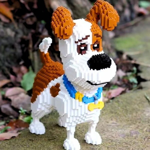 Jack Russell hund byggklossar byggset 7100 delar