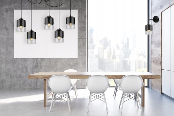 MODERNE KNÆKKE LAMPE ELEGANT GLASSKÆRM