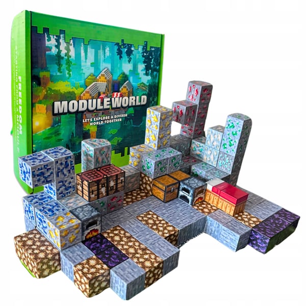 Minecraft magnetiske blokkuber stærk magnet 128 stykker og 3 personer Minecraft magnetiske blokkuber stærk magnet 128 stykker og 3 personer