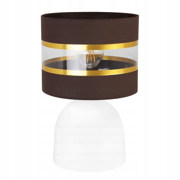 NATBORDLAMPE, ELEGANT GYLDET LAMPESKÆRM, 20 CM