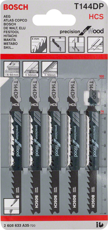 PISTOSAHAN TERÄ T144DP 5 KPL - B 2608633A35