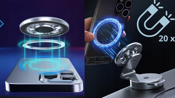 Magnetisk biltelefonhållare för instrumentbrädan med 3M-tejp