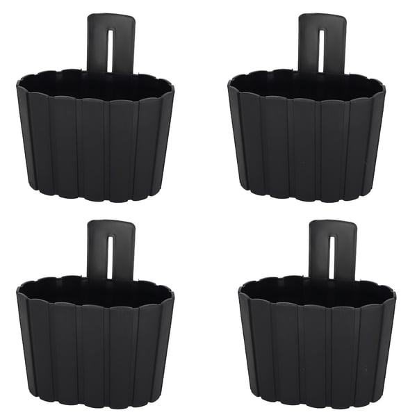 Vägghängande blomkruka med väggfäste antracit 20 cm 4-pack