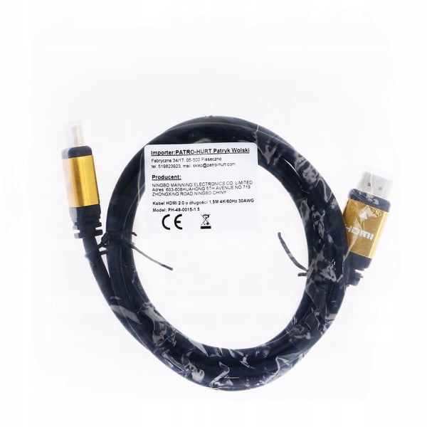 HDMI-KABEL - HDMI 2.0 UHD 2160P 4K 60Hz 3D 48bit 18GBPS HDR 1,5M