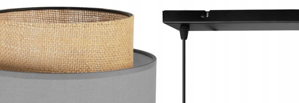 Hængende lampe, loftslysekrone, lampeskærm, boho juta