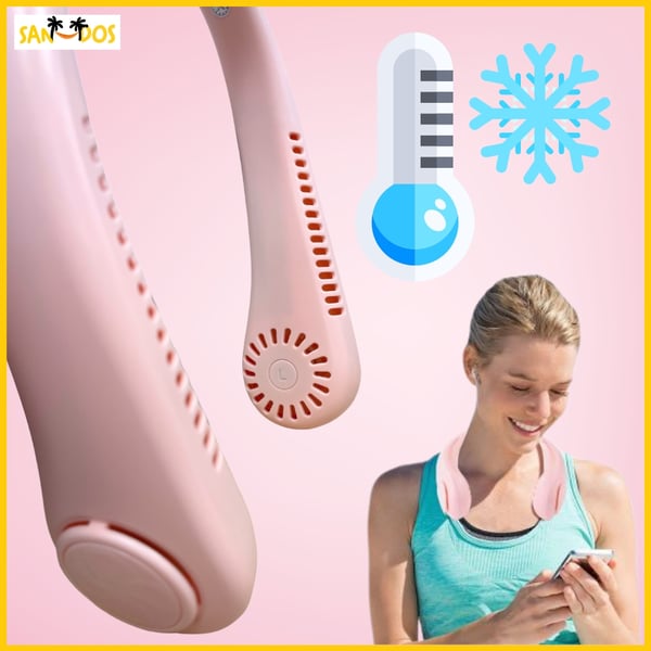 Bærbar nakkekøler Mini sportsventilator Pink Gave