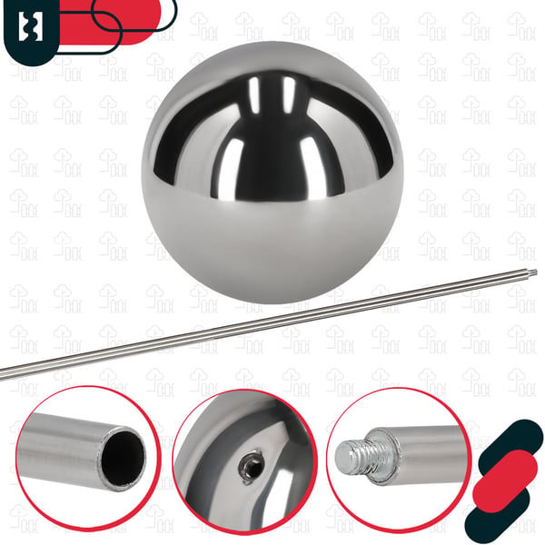 Dekorativ havekugle på stativ, spejleffekt i stål, 120 cm