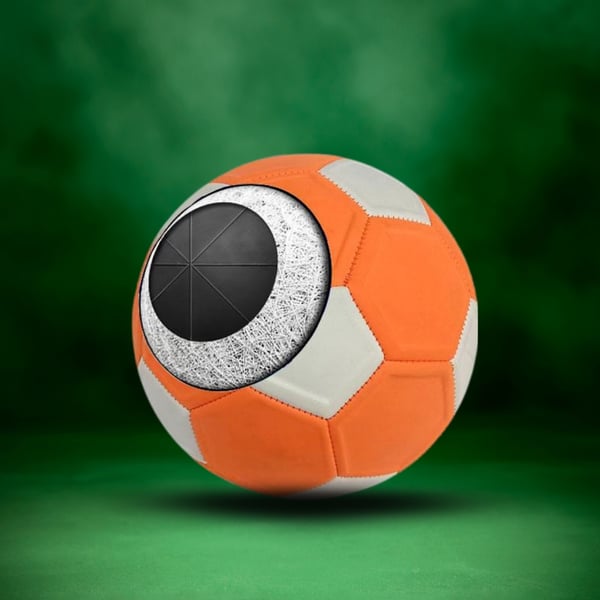 Fotboll med twisteffekt neon konturerad kurva sport storlek 5