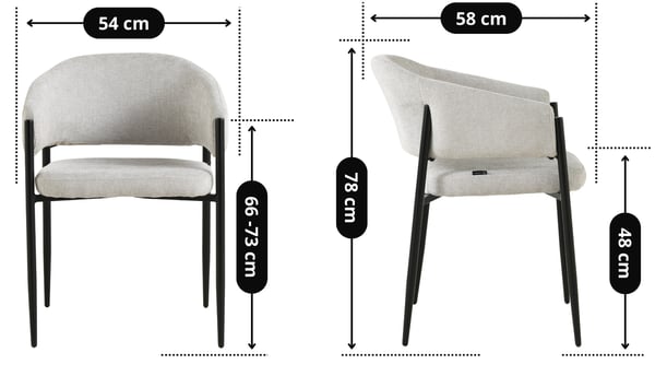 Sarano klädd fåtölj ljusgrått tyg