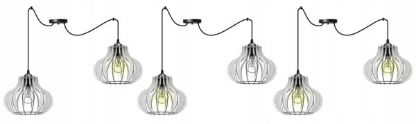 Hængende lampe, loftslysekrone, træ, LED lampeskærm