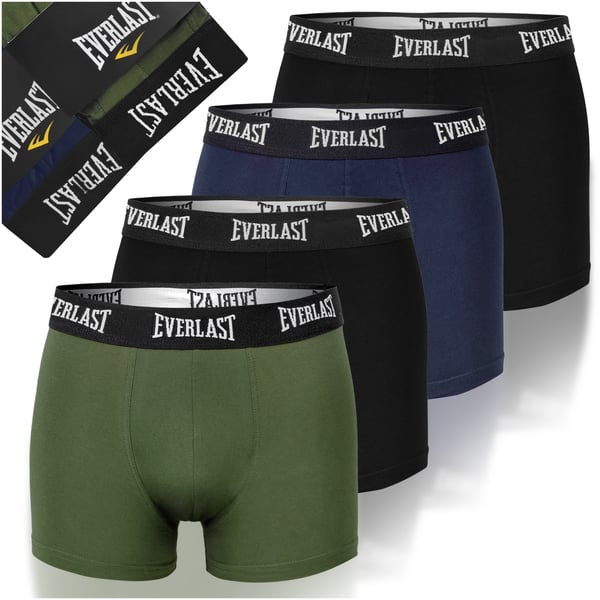 Everlast miesten alusvaatteet bokserit puuvillaa, 4 kpl koko L