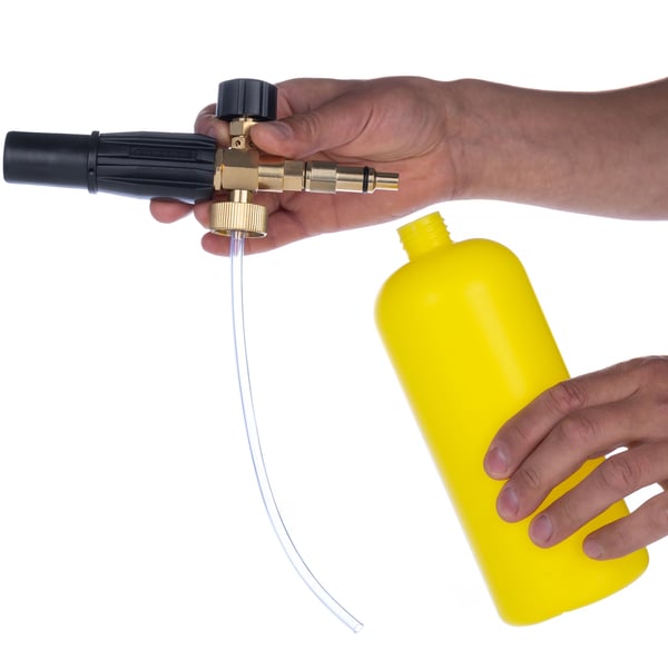 FoamLance Bayonet 1L skumningsanordning för Parkside tvättmaskiner 180 bar mässingskropp