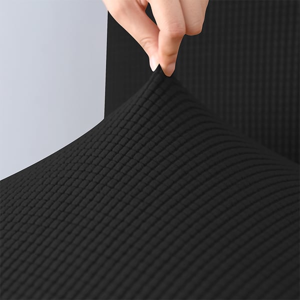 Barstolbetræk i jacquard, sort