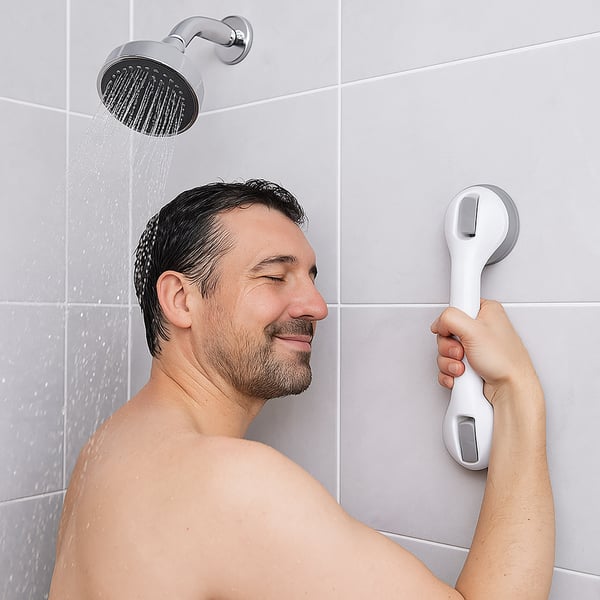 Kylpyhuoneen suihkukaari vammaisille ja senioireille kylpyammeeseen ja wc:hen