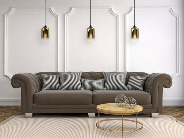 Loftlampe, hængende lysekrone, loftslampe, elegant glaslampe, grafit