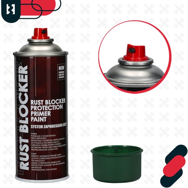 Rostsprayfarve til metalstakit og låger beskyttende grøn RAL 6005 400 ml