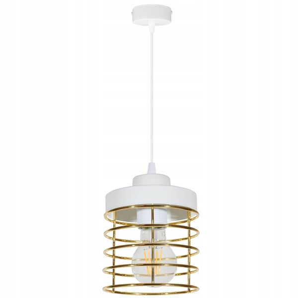 LOFTSLAMPE MED LED-LYKRONE MED GYLDEN TRÅD