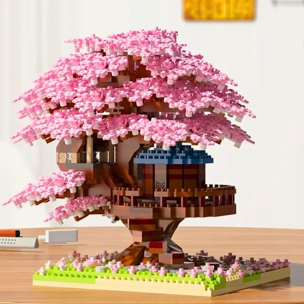Byggklossar setti kirsikankunnailla Sakura kirsikka 2151 osaa