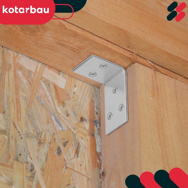 Kotarbau® Kirvesmiehen kulmaliitin ruostumatonta terästä sinkittyä 30 x 45 x 25 mm 12 kpl:n sarja