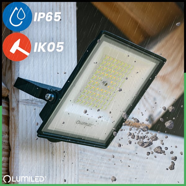 Ulkokäyttöinen LED-valaisimet BRIGHT vedenpitävä 50W 5500lm 4000K IP65 LUMILED