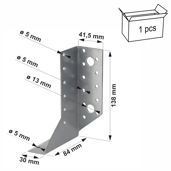 Splitpalkkikannake 30x138x84x2mm oikea