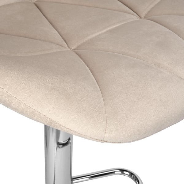 Gordon kromad barstol, beige sammet