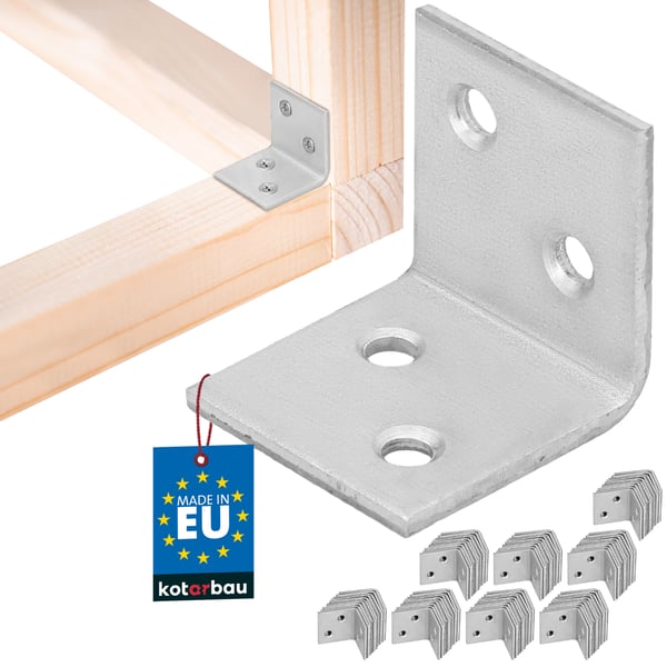 Kirvesmiehen kulmaliitin sinkittyä terästä 25x25x25 MM 100 kpl