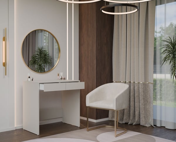 MARINA SKRIVBORD 2 LÅDOR KASHMER BEIGE 2 LÅDOR BARKOST FÖR BARN, STUDIERUMMET