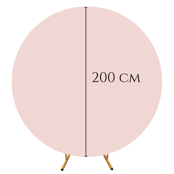 Dobbeltsidet beskyttelse til ballonbue fotovæg rund 200 cm rosa