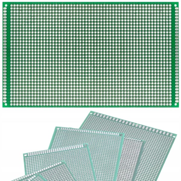 Dubbelsidig universell prototypkretskort 90 x 150 mm grön