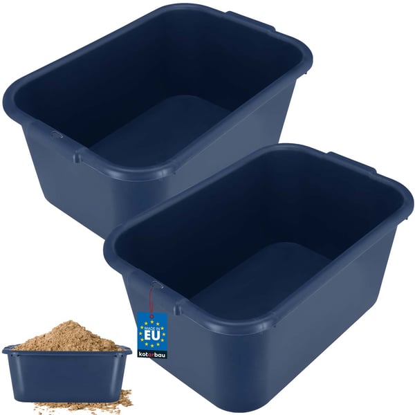 Kotarbau® Suorakulmainen puutarhakontti Laastikontti 45 L Tummansininen 2 kpl:n setti