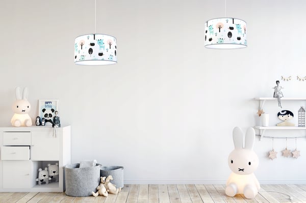 BØRNES LOFTSLAMPE LED-LAMPESKÆRM BAMBI