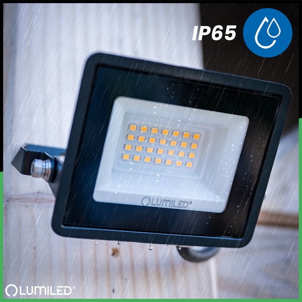 LED-valonheitin ZUNA2 20W 1800lm 6500K IP65 musta LUMILED