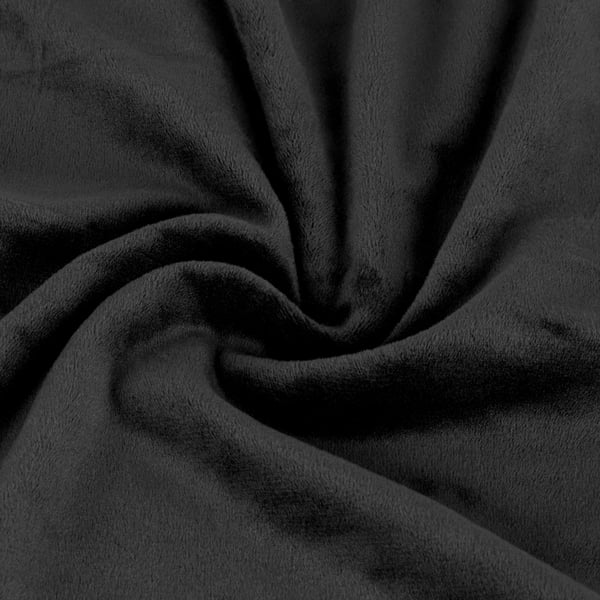 XL-kokoinen musta joustava samettituolin päällinen [21DT]