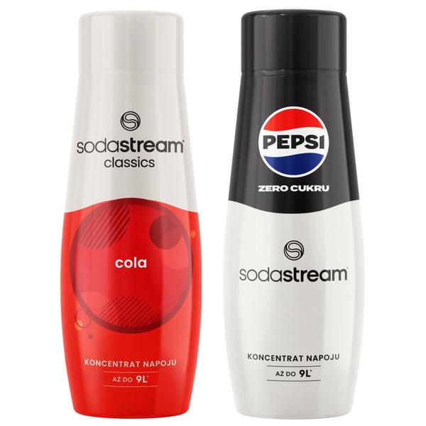 2 SodaStream Cola+Pepsi MAX -tiivistettä