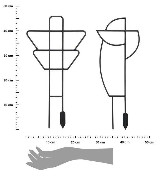 Geometriska växtstöd, 2 st.