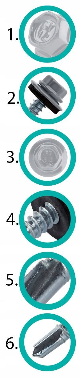 Selvskærende skruer GT12 Z14 5,5x35mm RAL 9006