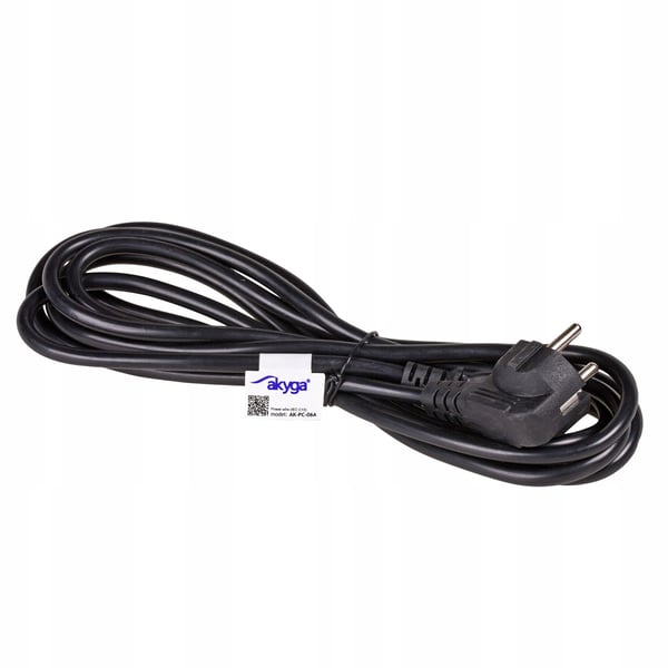 Akyga AK-PC-06A CEE 7/7 - IEC C13 250V/50Hz 10A 3m svart strömkabel
