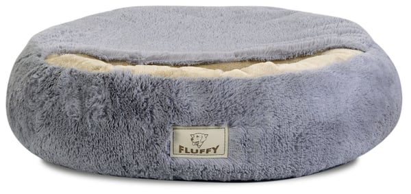 Hundeseng FLUFFY 60 cm lysegrå