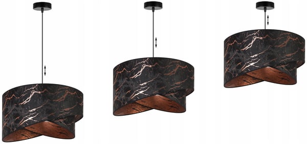 Hængende lampe, loftslysekrone, marmor lampeskærm
