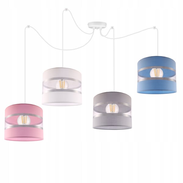 Lofthængende lampe med loftskrone og edderkopskærm