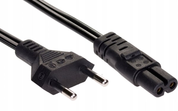 Akyga AK-RD-01A strømkabel til bærbar computer 2-benet otte IEC C7 1,5 m EU-stik