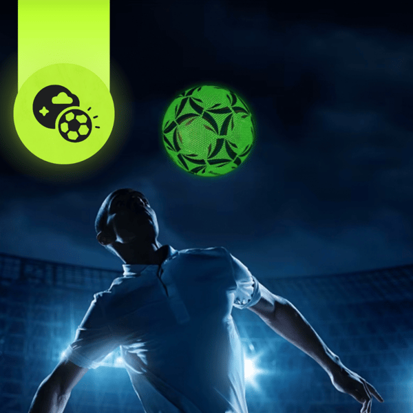Reflekterande fotboll för fötter, fluorescerande, självlysande, enfärgad