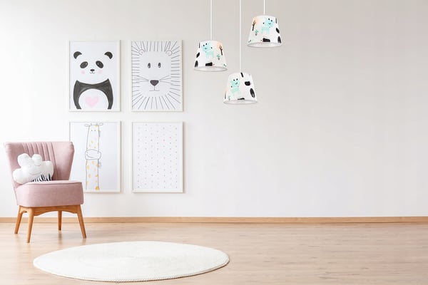 Lofthængende lampe til børn, Bambi lampeskærm