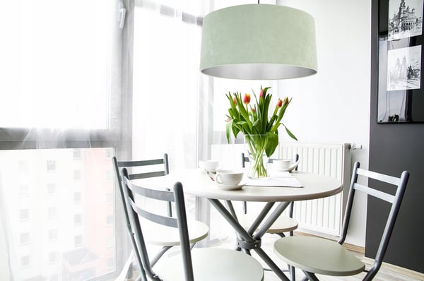 HÆNGELAMPE, LOFTKRONE, KROM, FLØJLSSKÆRM